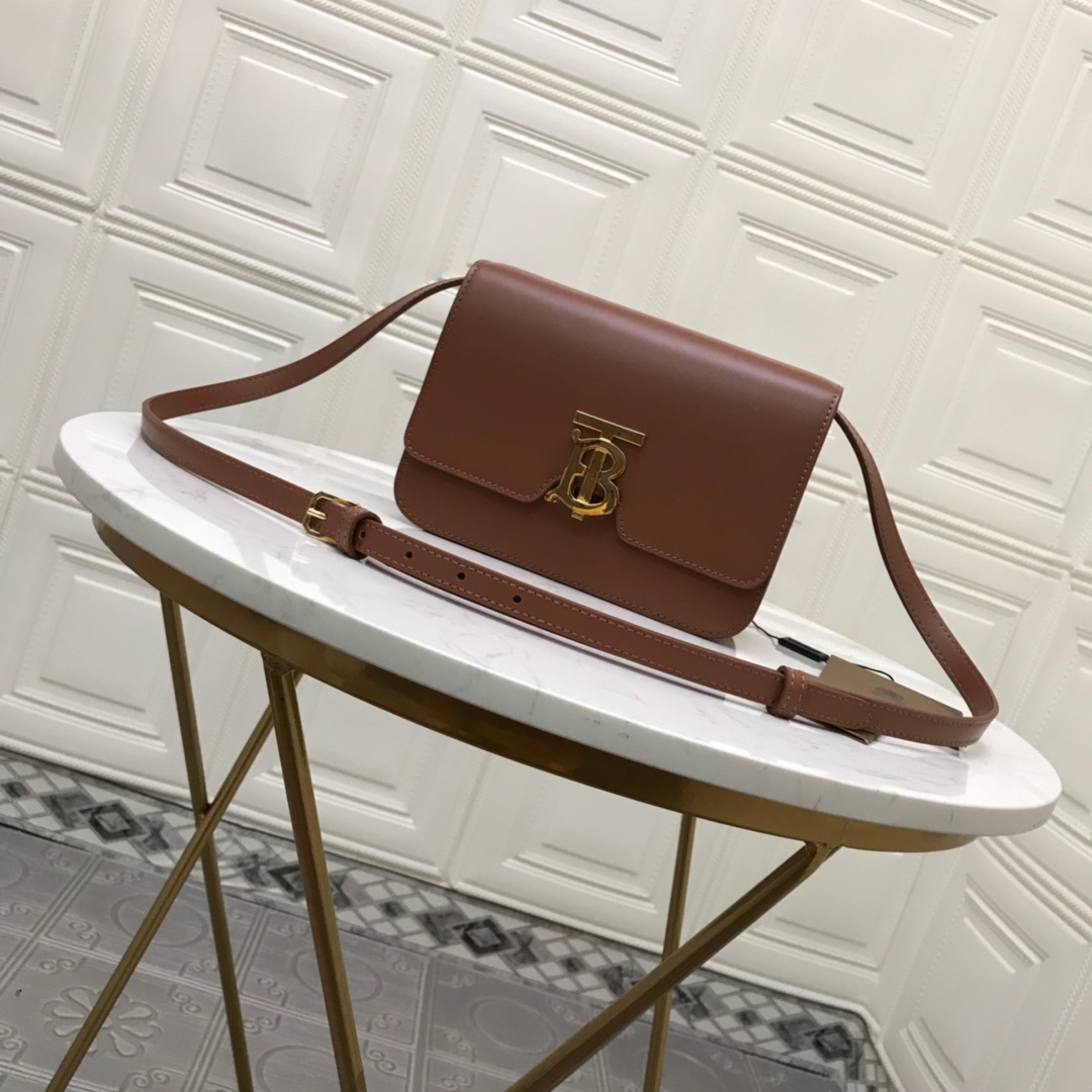 80103341 Small Leather TB Bag, BURBERRY BAGS