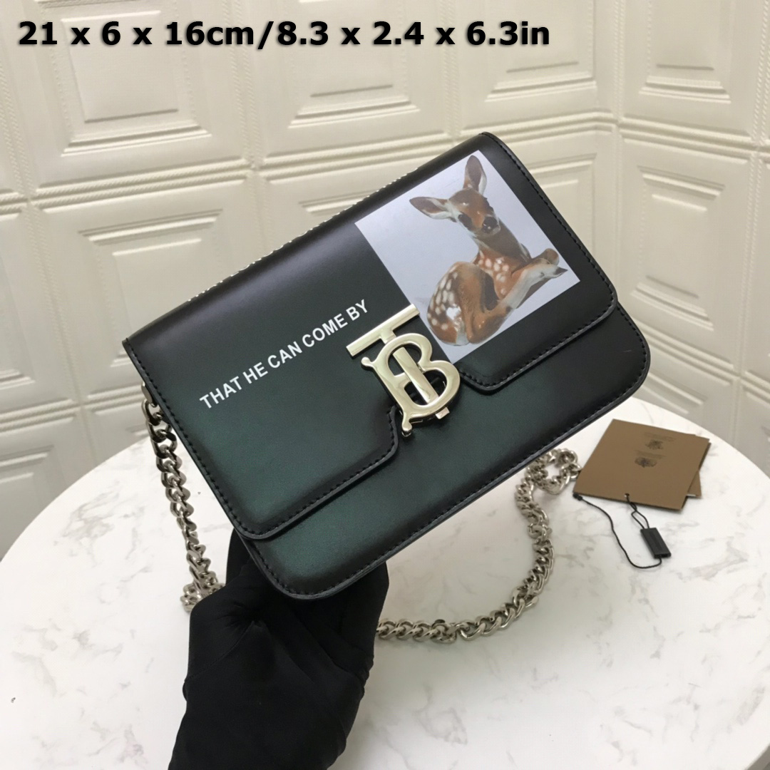 80124671 Small Leather TB Bag, BURBERRY BAGS