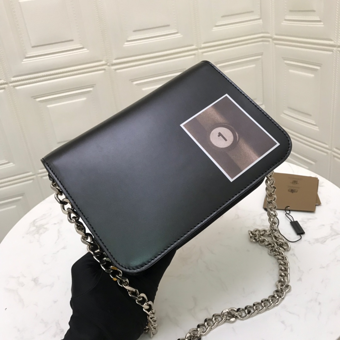 80124671 Small Leather TB Bag, BURBERRY BAGS