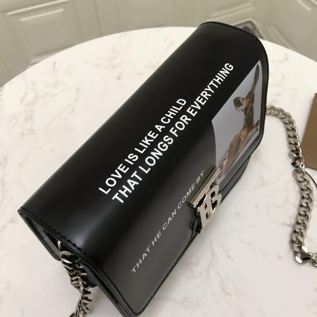 80124671 Small Leather TB Bag, BURBERRY BAGS
