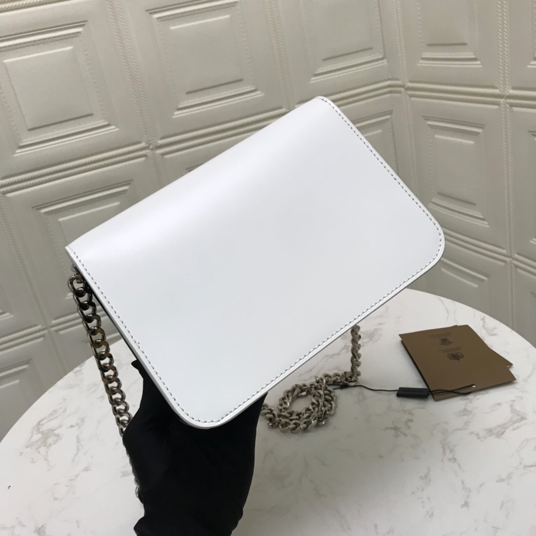 80124761 Small Logo Print Leather TB Bag, BURBERRY BAGS