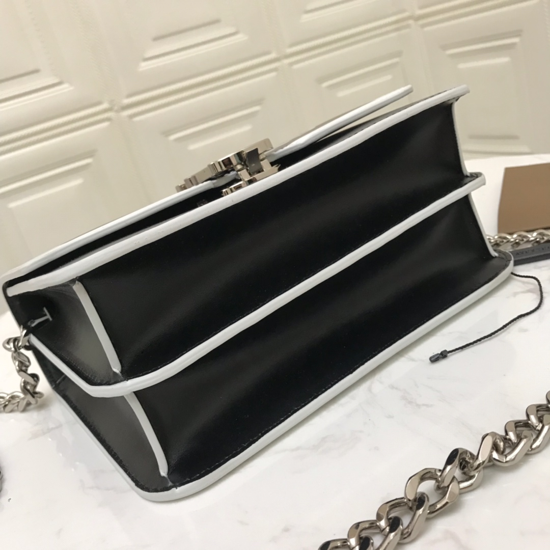 80124761 Small Logo Print Leather TB Bag, BURBERRY BAGS