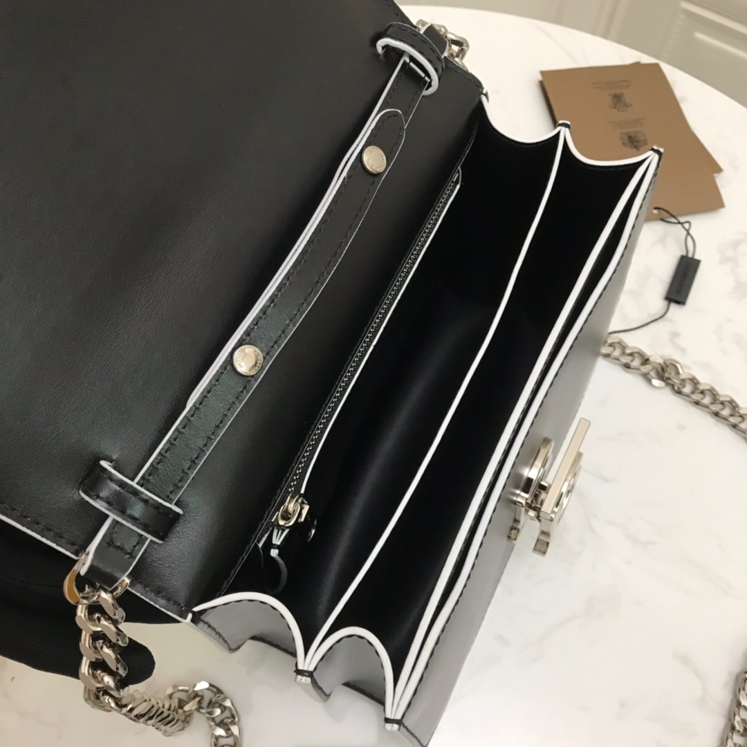 80124761 Small Logo Print Leather TB Bag, BURBERRY BAGS