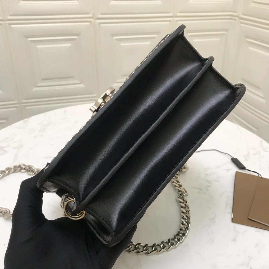 80125911 Small Studded Montage Print Leather TB Bag, BURBERRY BAGS
