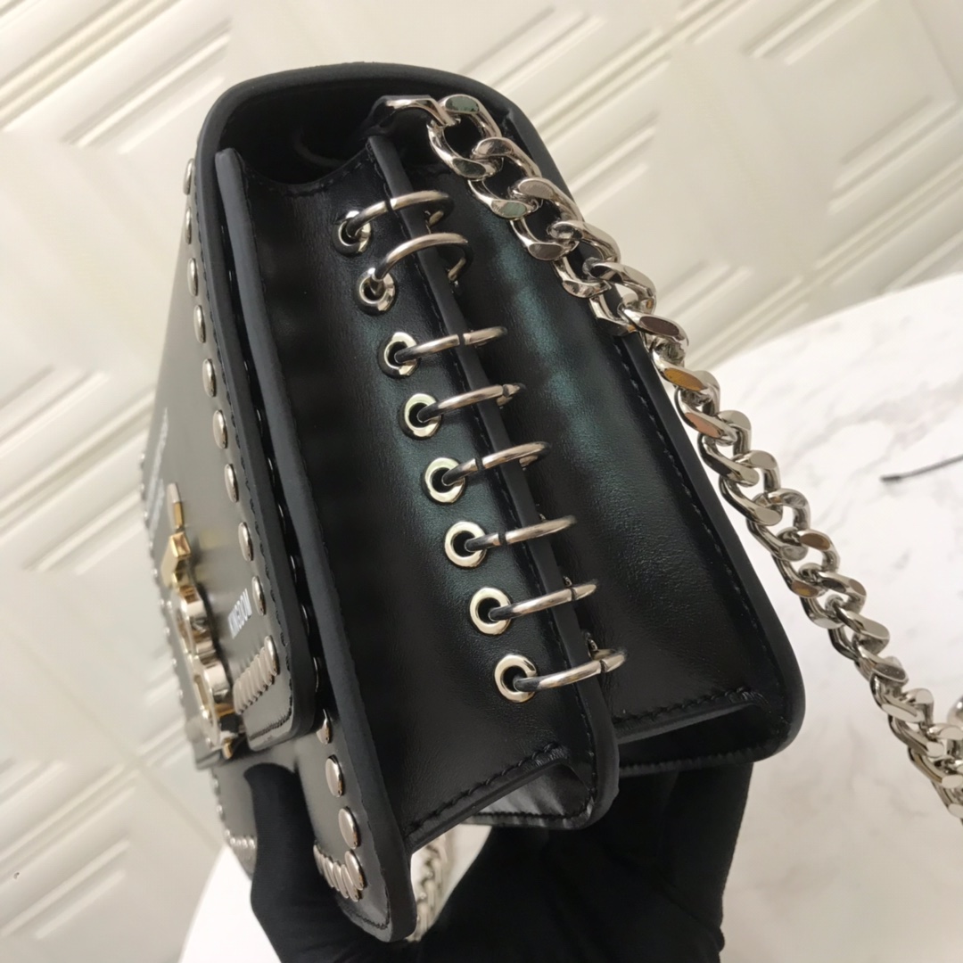 80125911 Small Studded Montage Print Leather TB Bag, BURBERRY BAGS