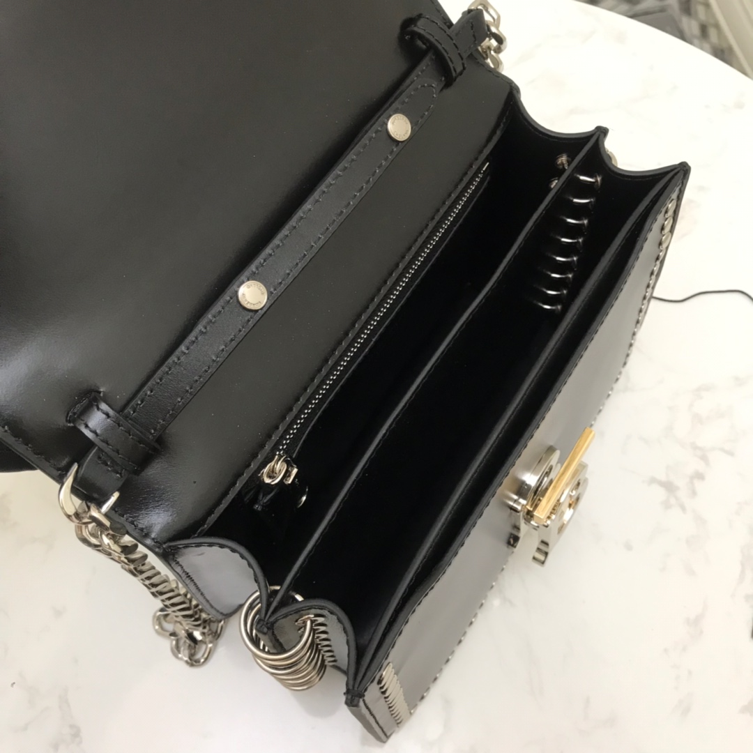 80125911 Small Studded Montage Print Leather TB Bag, BURBERRY BAGS