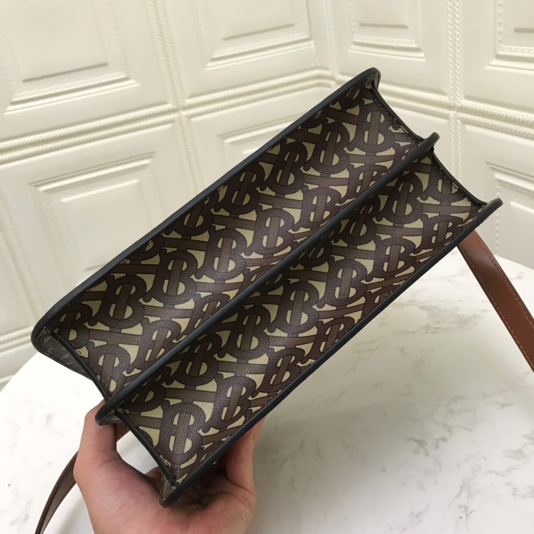 80193371 Medium Monogram Stripe E-canvas TB Bag, BURBERRY BAGS