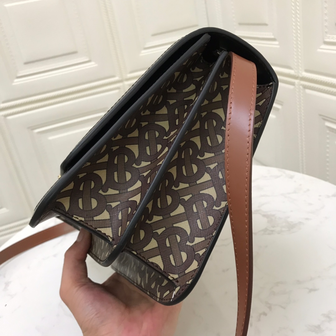 80193371 Medium Monogram Stripe E-canvas TB Bag, BURBERRY BAGS