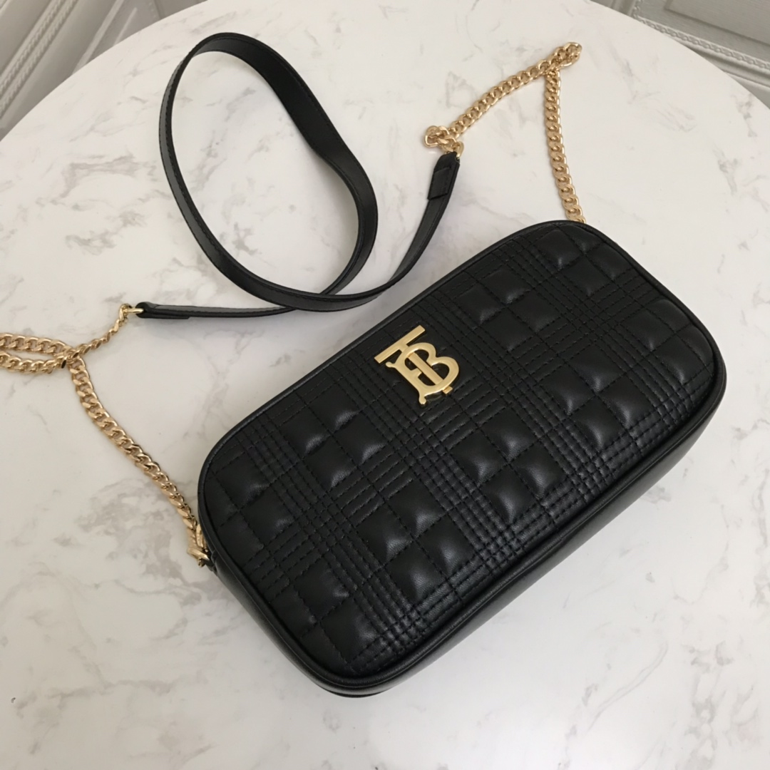 80207131 Quilted Lambskin Camera Bag, BURBERRY BAGS