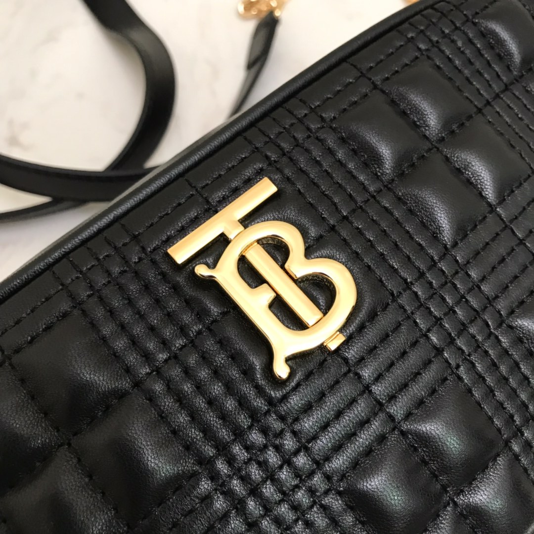 80207131 Quilted Lambskin Camera Bag, BURBERRY BAGS