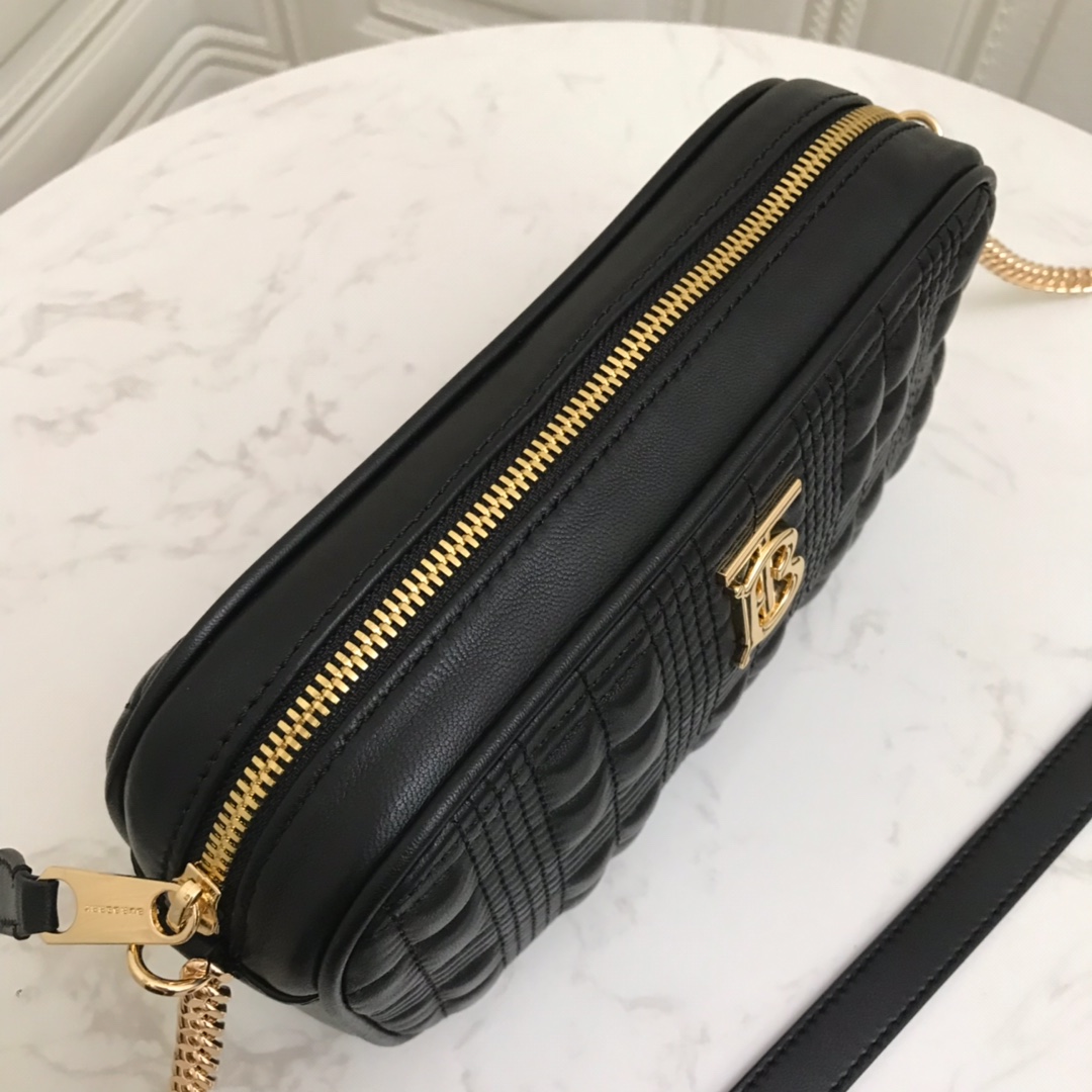 80207131 Quilted Lambskin Camera Bag, BURBERRY BAGS