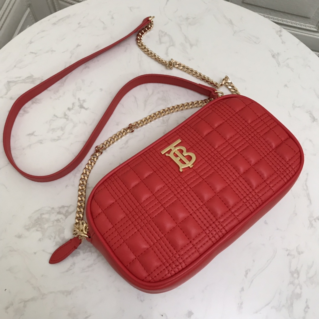 80207131 Quilted Lambskin Camera Bag, BURBERRY BAGS