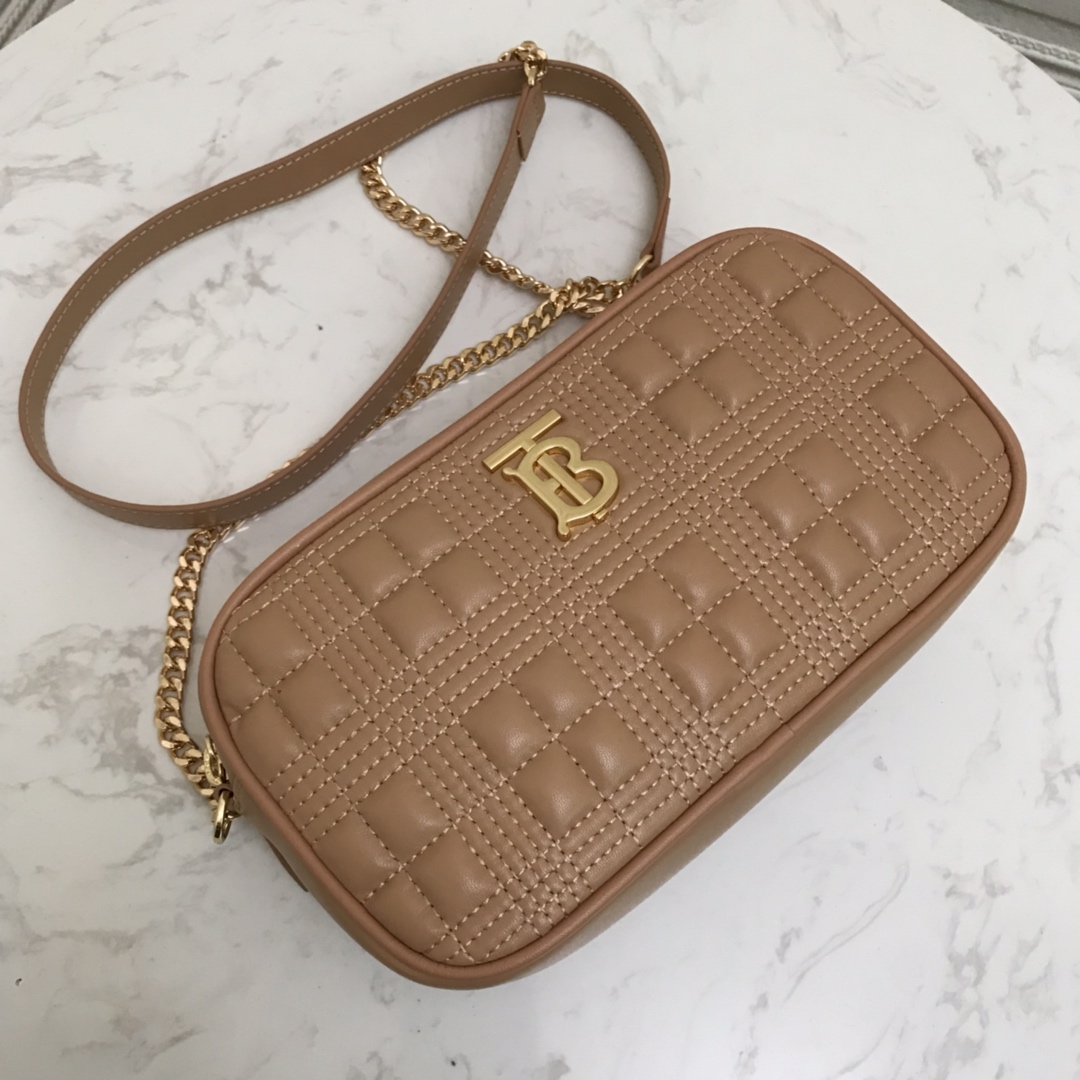80207131 Quilted Lambskin Camera Bag, BURBERRY BAGS