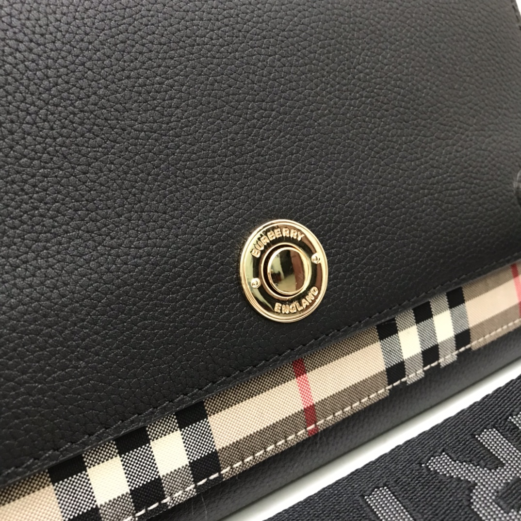 Leather and Vintage Check Note Crossbody Bag, Burberry Handbag