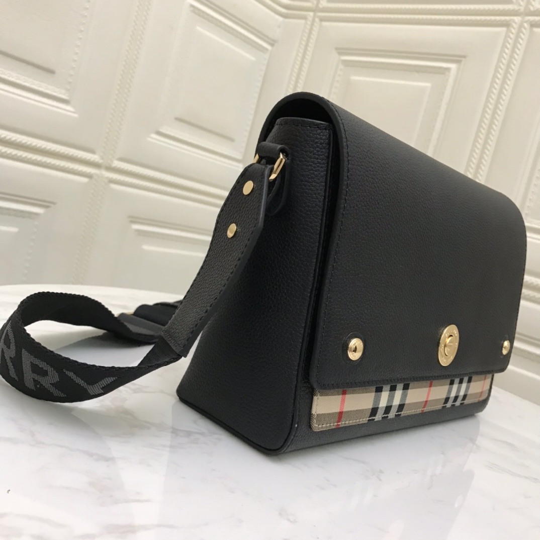 Leather and Vintage Check Note Crossbody Bag, Burberry Handbag