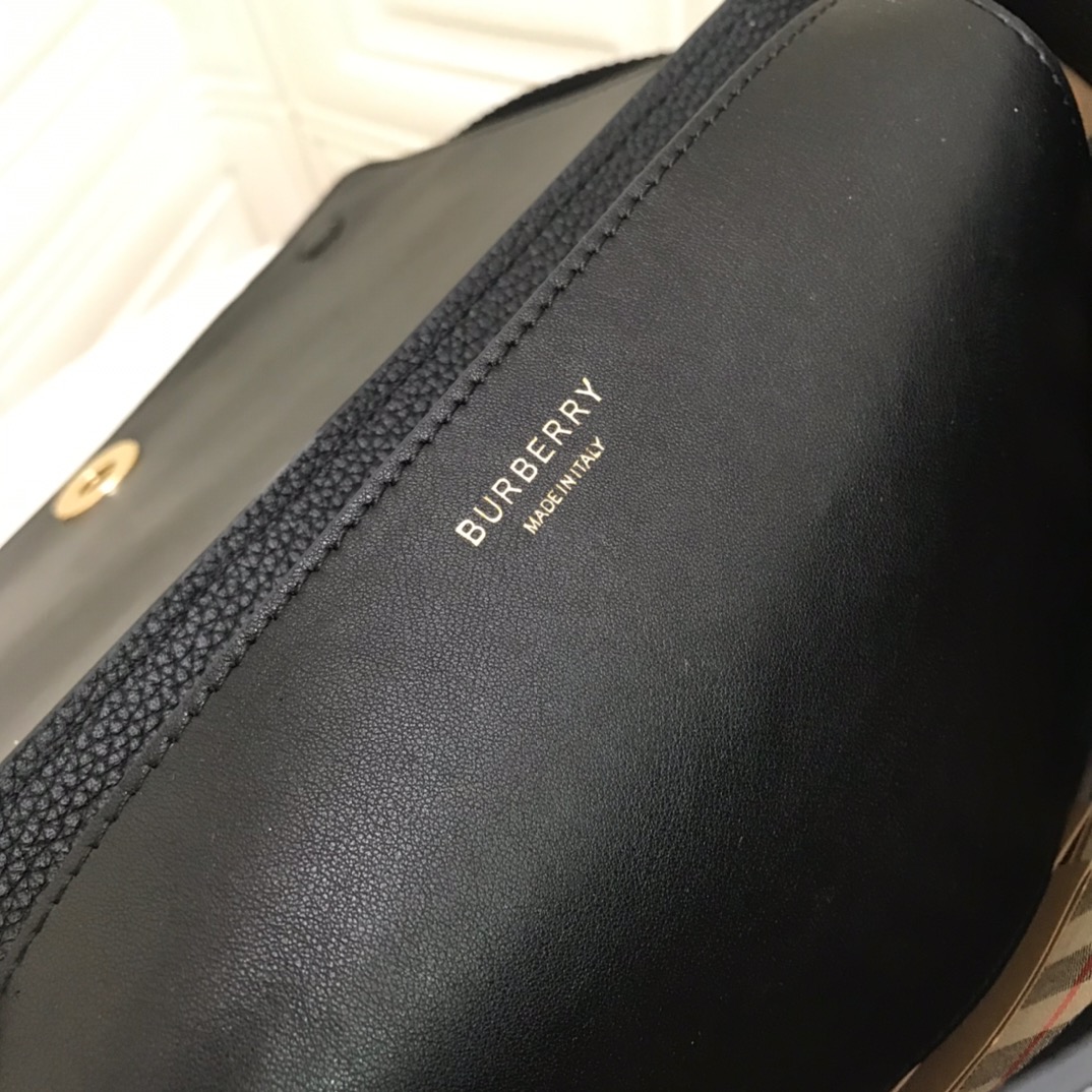 Leather and Vintage Check Note Crossbody Bag, Burberry Handbag