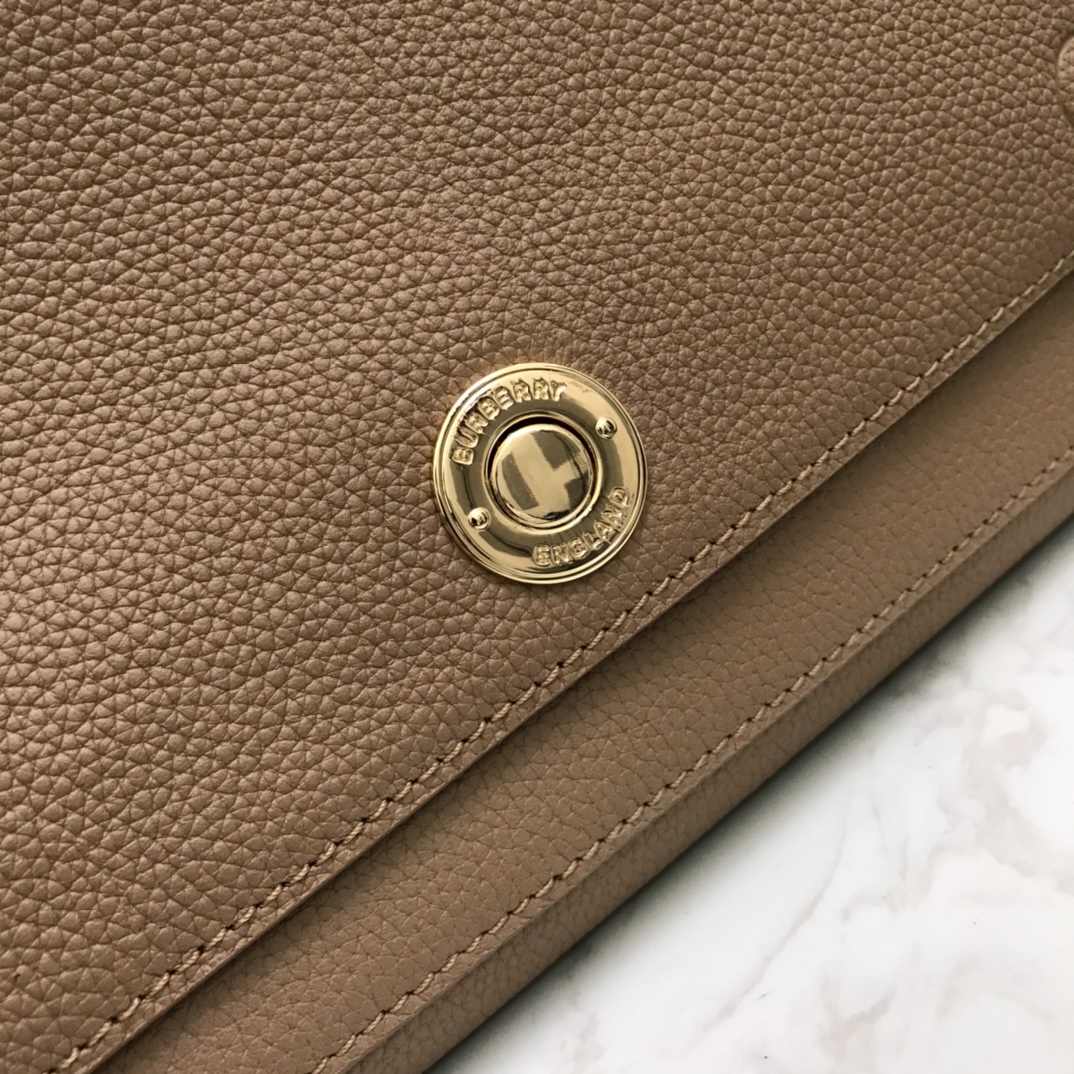 Grainy Leather Note Crossbody Bag, Burberry Handbag