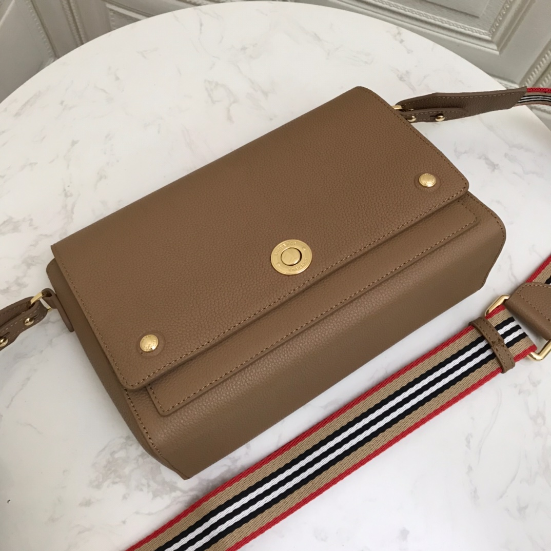 Grainy Leather Note Crossbody Bag, Burberry Handbag
