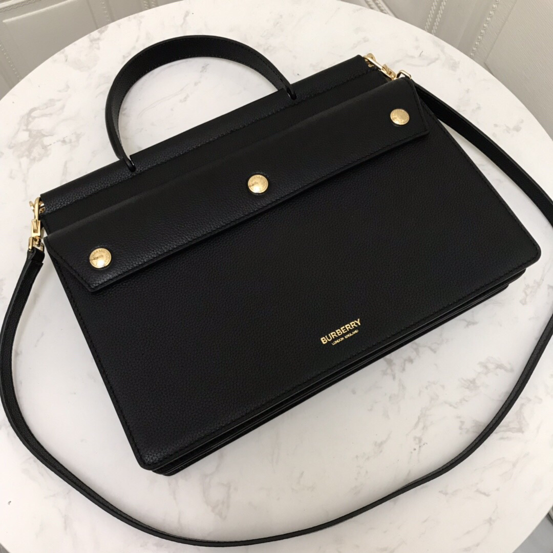 Medium Monogram Stripe E-canvas Title Bag, Burberry Handbag