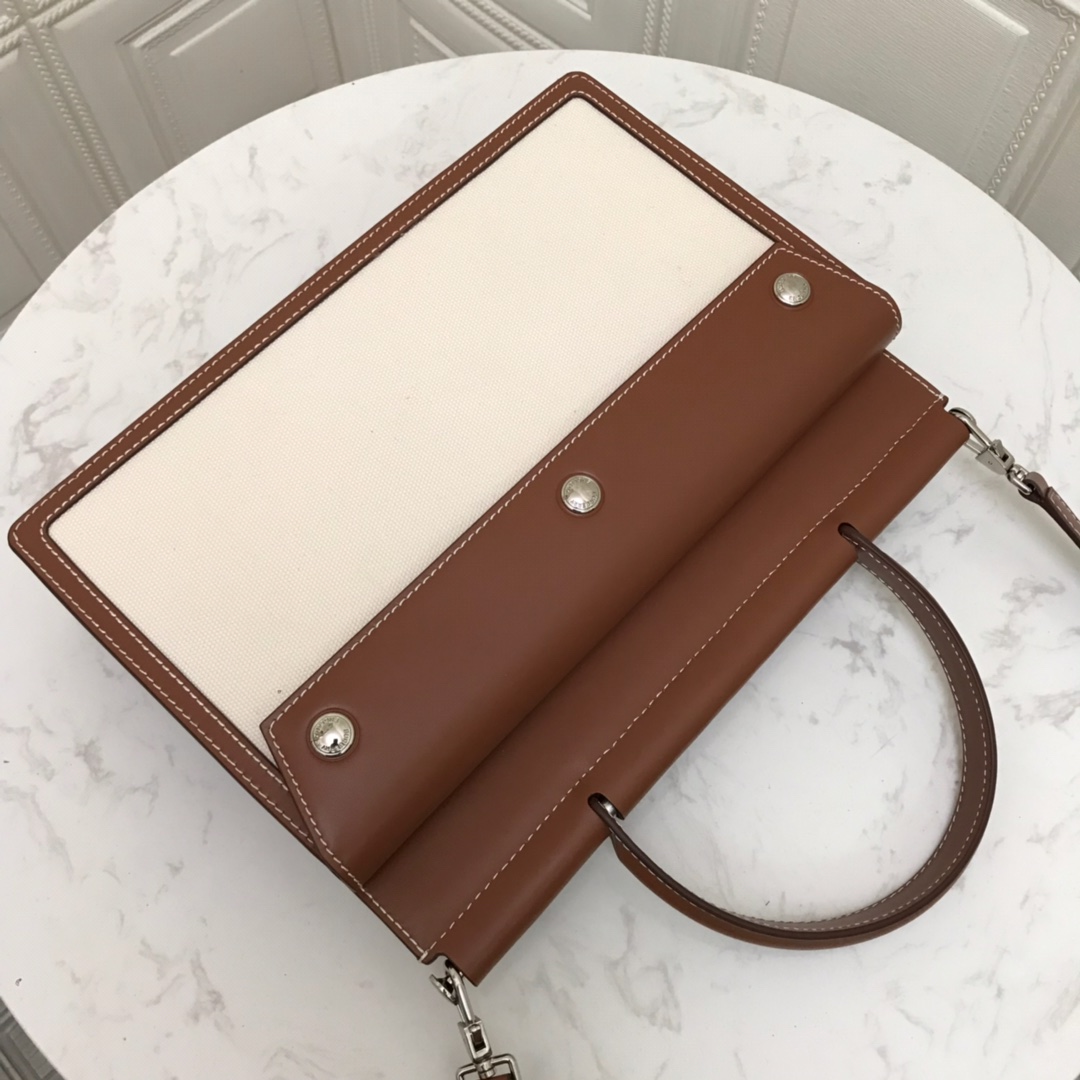 Small Horseferry Print Title Bag with Pocket Detail, Burberry Handbag