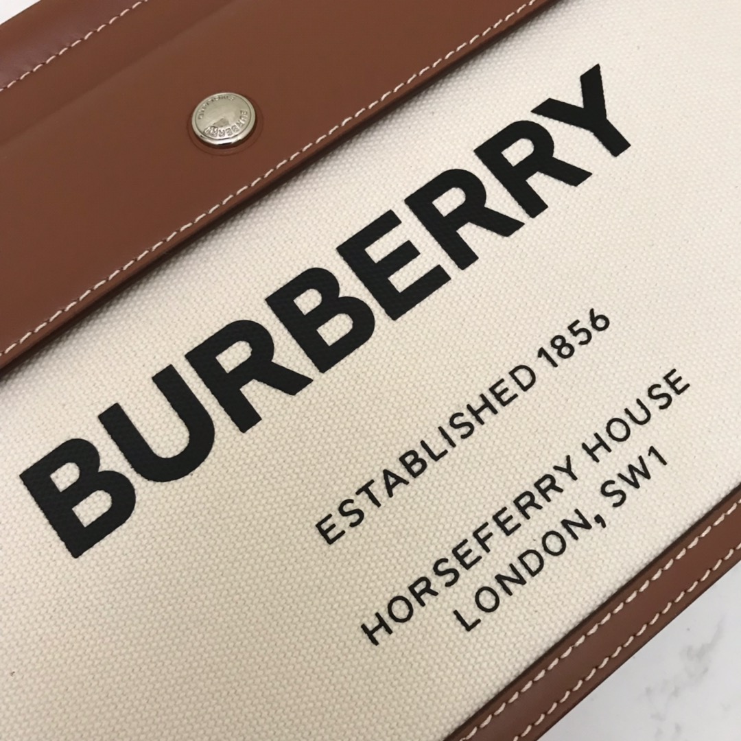 Small Horseferry Print Title Bag with Pocket Detail, Burberry Handbag