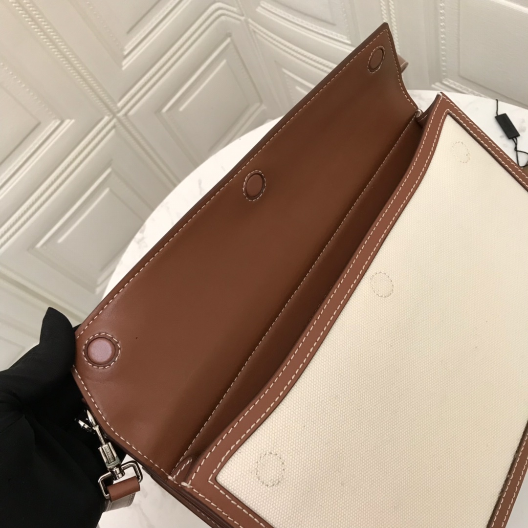 Small Horseferry Print Title Bag with Pocket Detail, Burberry Handbag