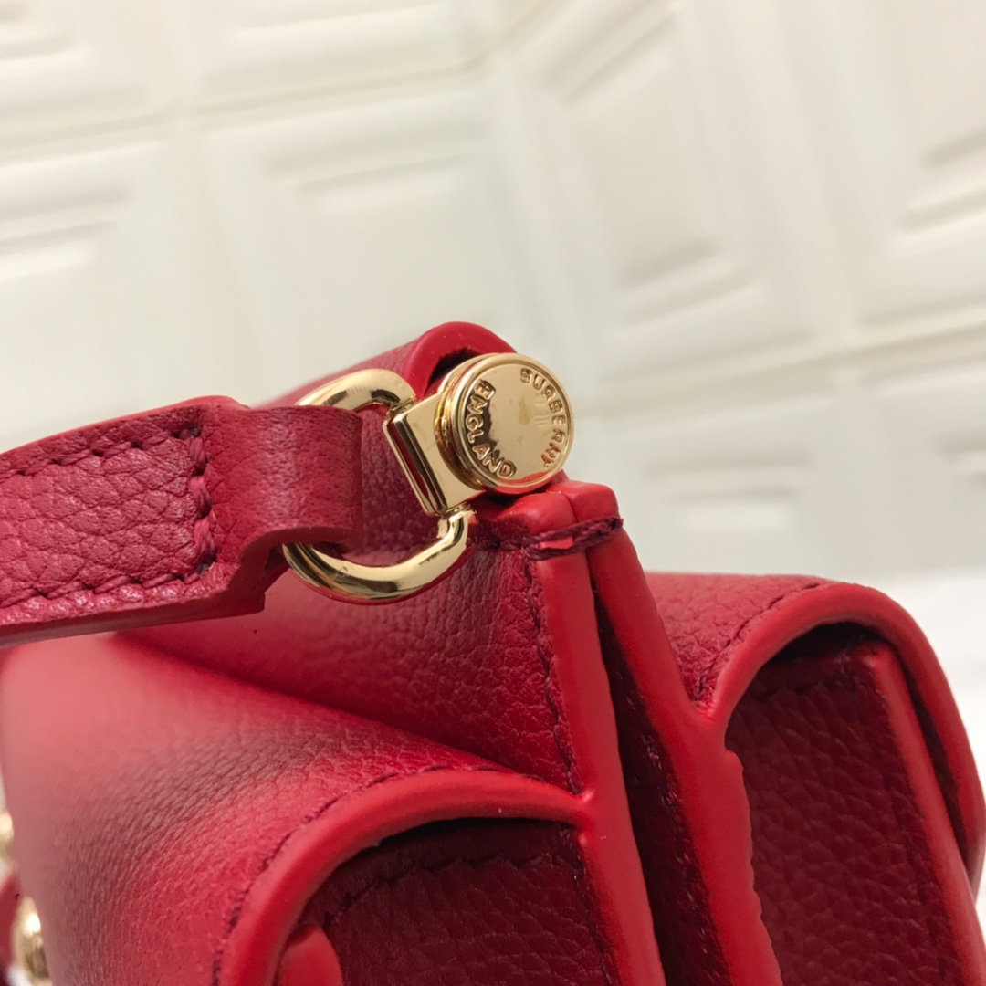 Mini Leather Title Bag with Pocket Detail, Burberry Handbag