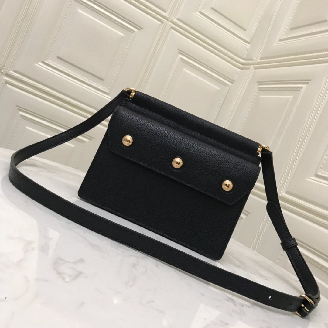 Mini Leather Title Bag with Pocket Detail, Burberry Handbag