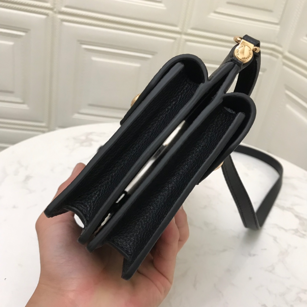 Mini Leather Title Bag with Pocket Detail, Burberry Handbag