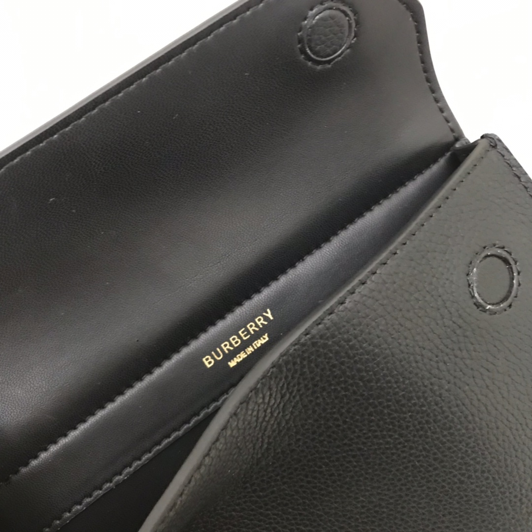 Mini Leather Title Bag with Pocket Detail, Burberry Handbag