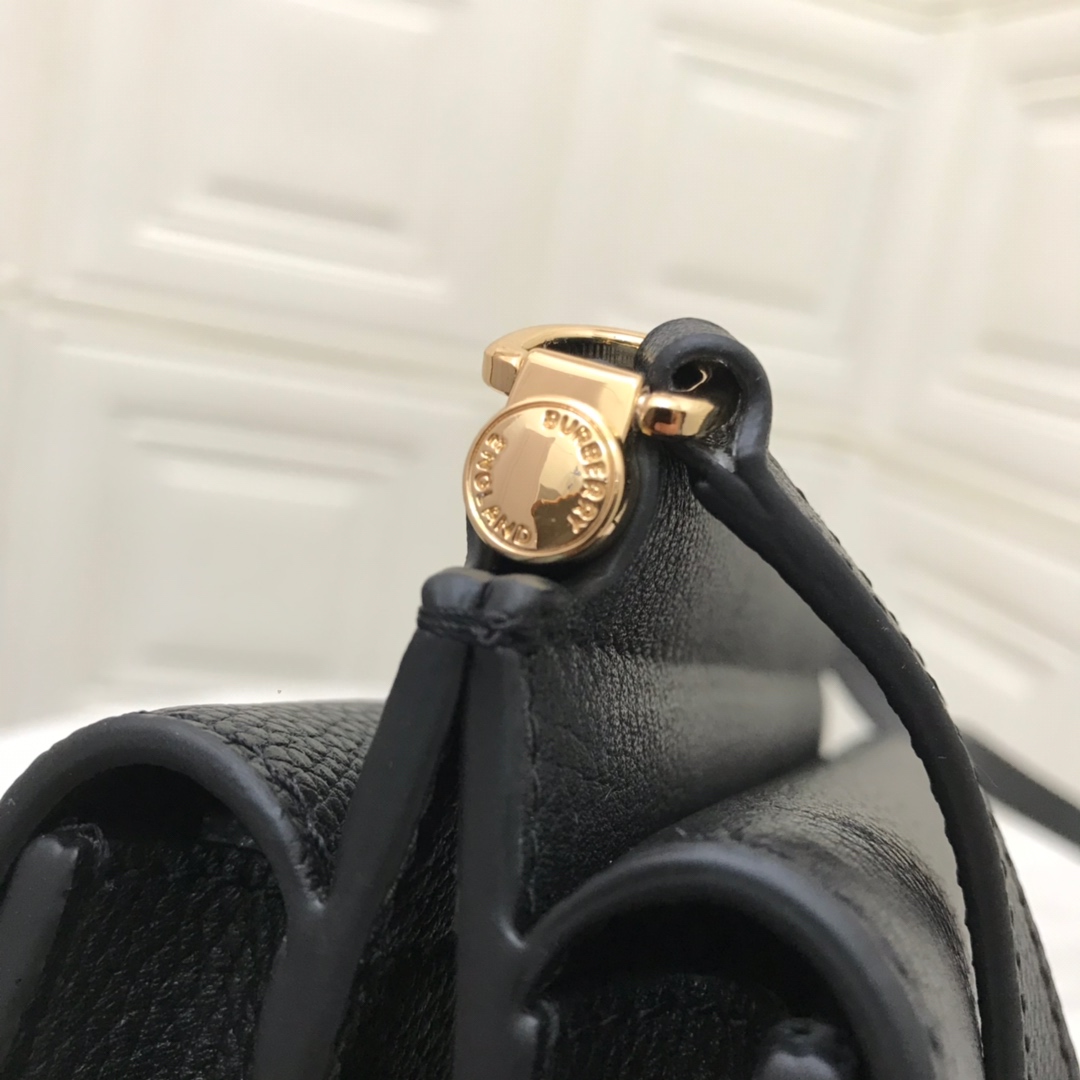 Mini Leather Title Bag with Pocket Detail, Burberry Handbag