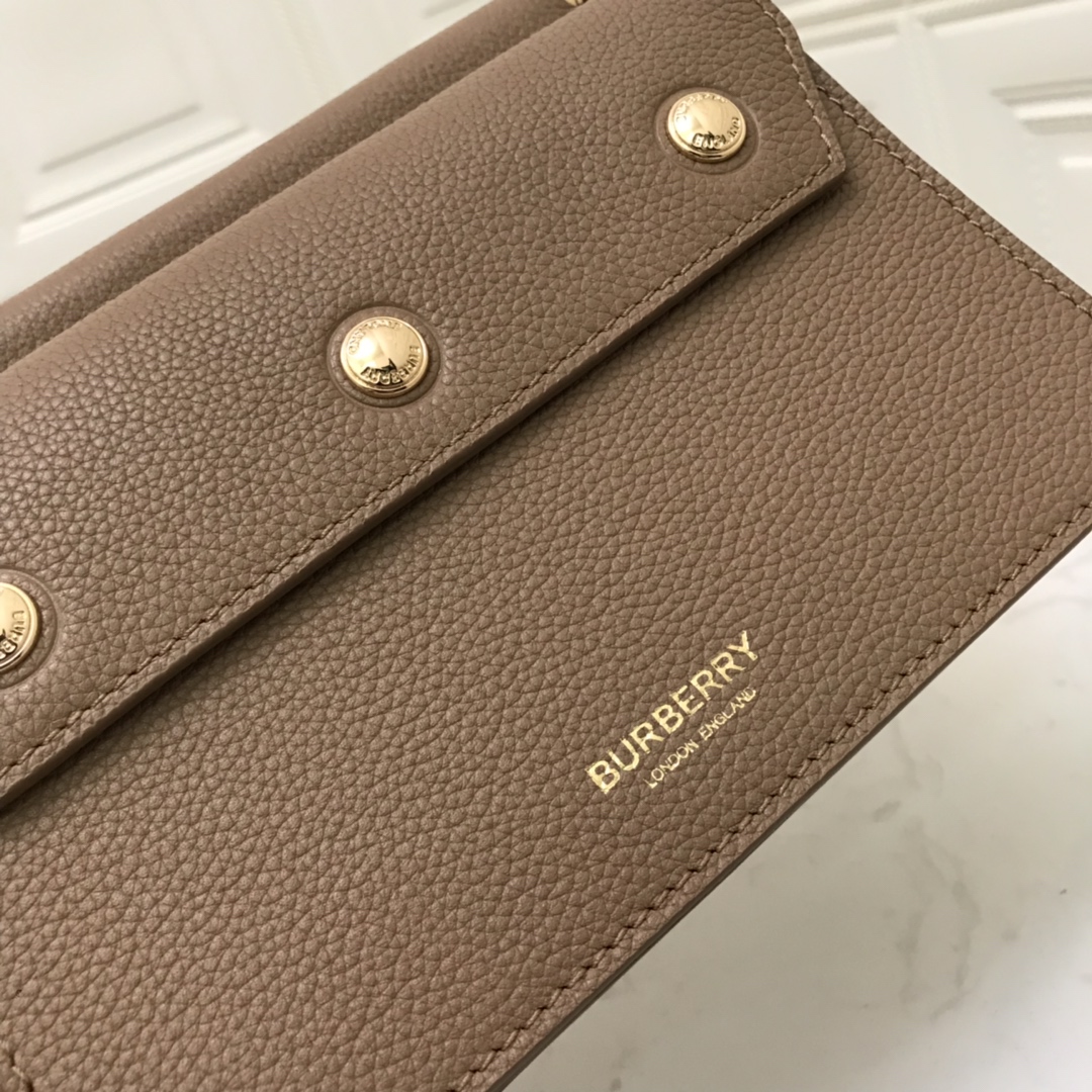 Mini Leather Title Bag with Pocket Detail, Burberry Handbag
