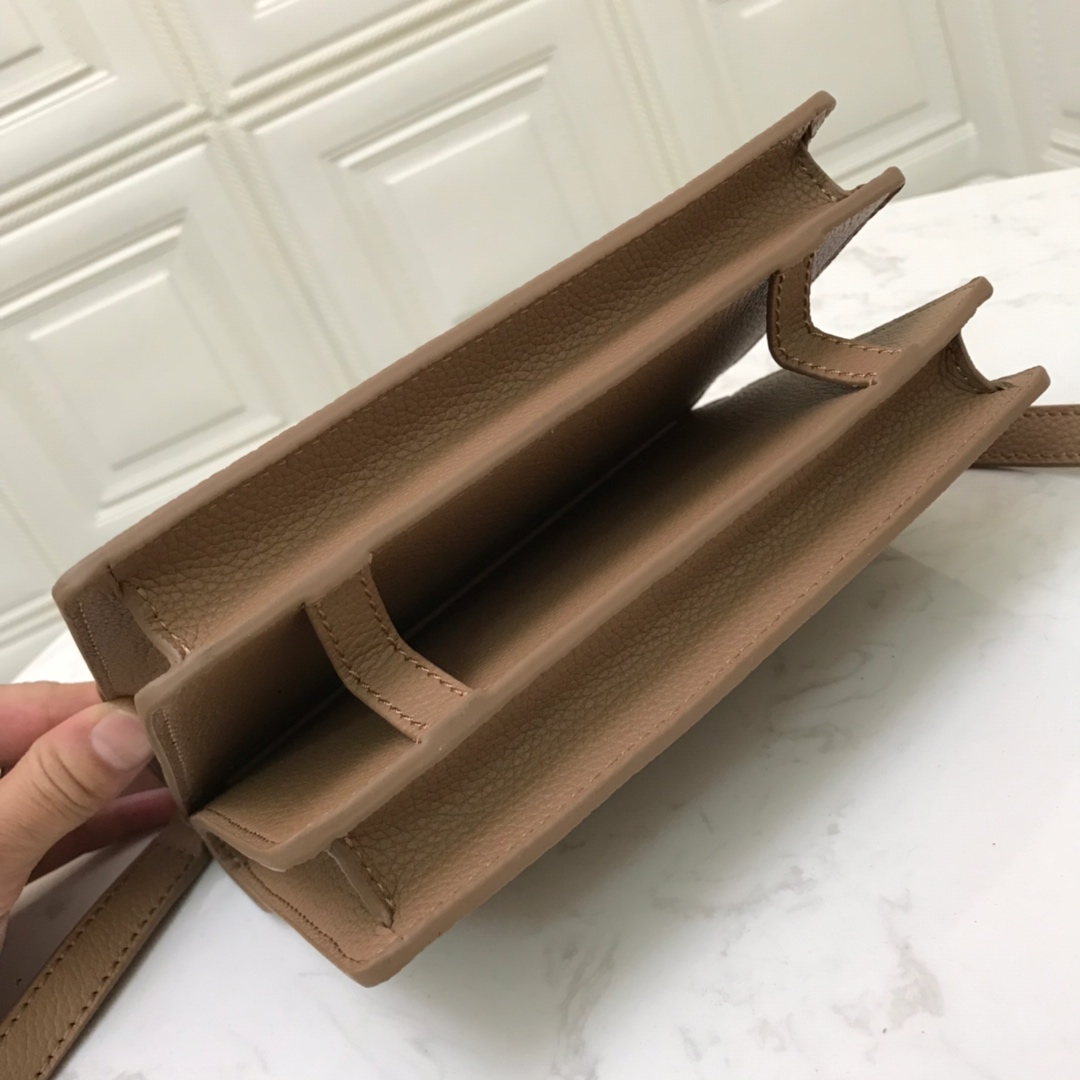 Mini Leather Title Bag with Pocket Detail, Burberry Handbag