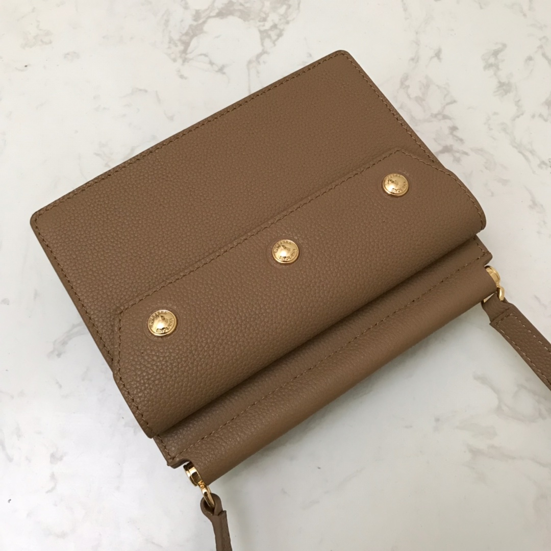Mini Leather Title Bag with Pocket Detail, Burberry Handbag