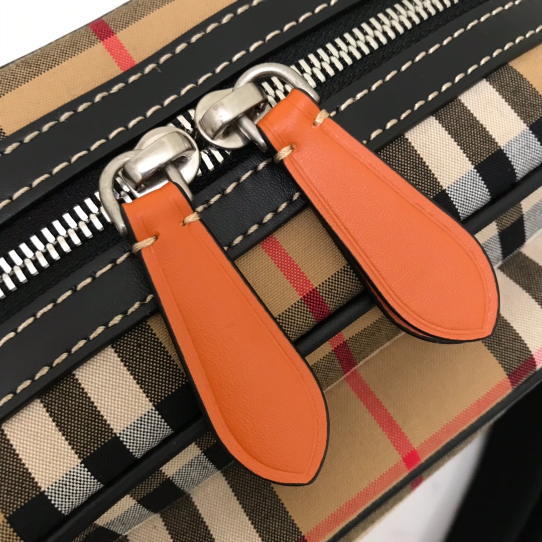 Vintage Check And Leather Crossbody Bag, Burberry Handbag