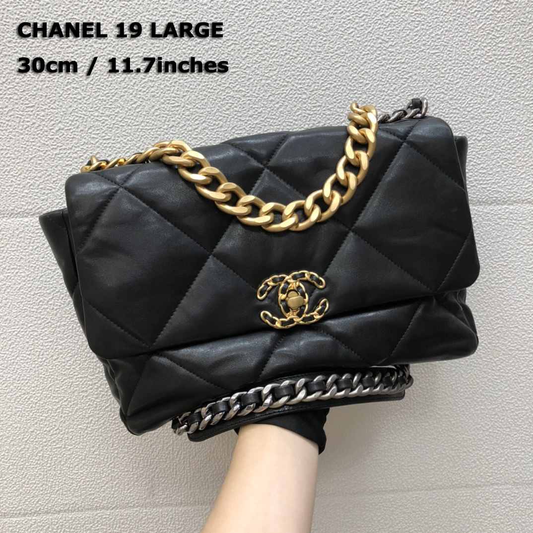 AS1161 chanel 19 large flap bag, CHANEL HANDBAGS