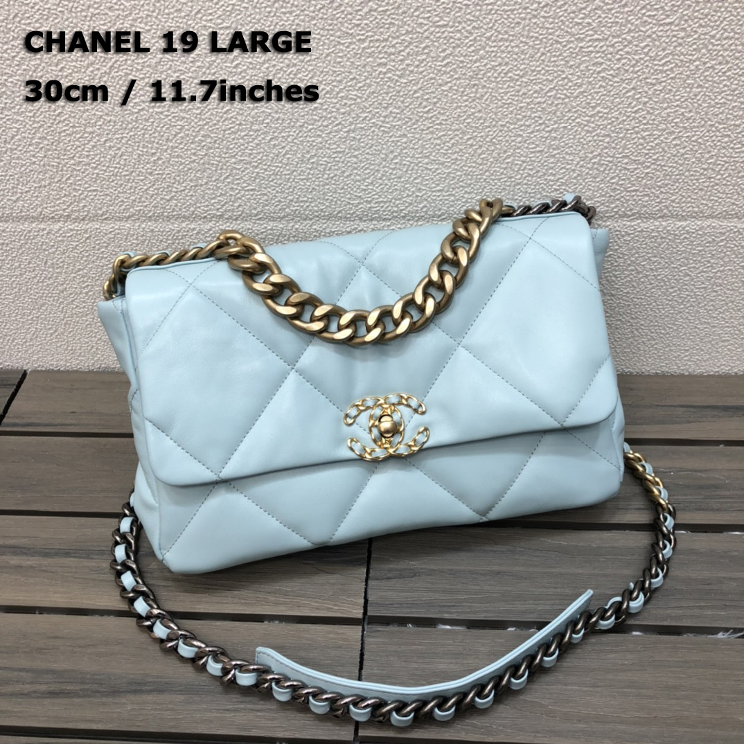 AS1161 chanel 19 large flap bag, CHANEL HANDBAGS