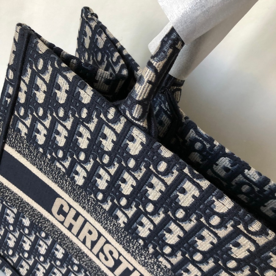 BLUE DIOR BOOK TOTE DIOR OBLIQUE BAG