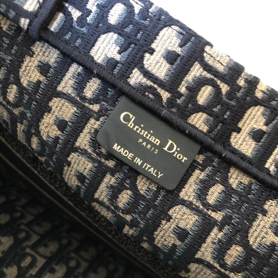 BLUE DIOR BOOK TOTE DIOR OBLIQUE BAG