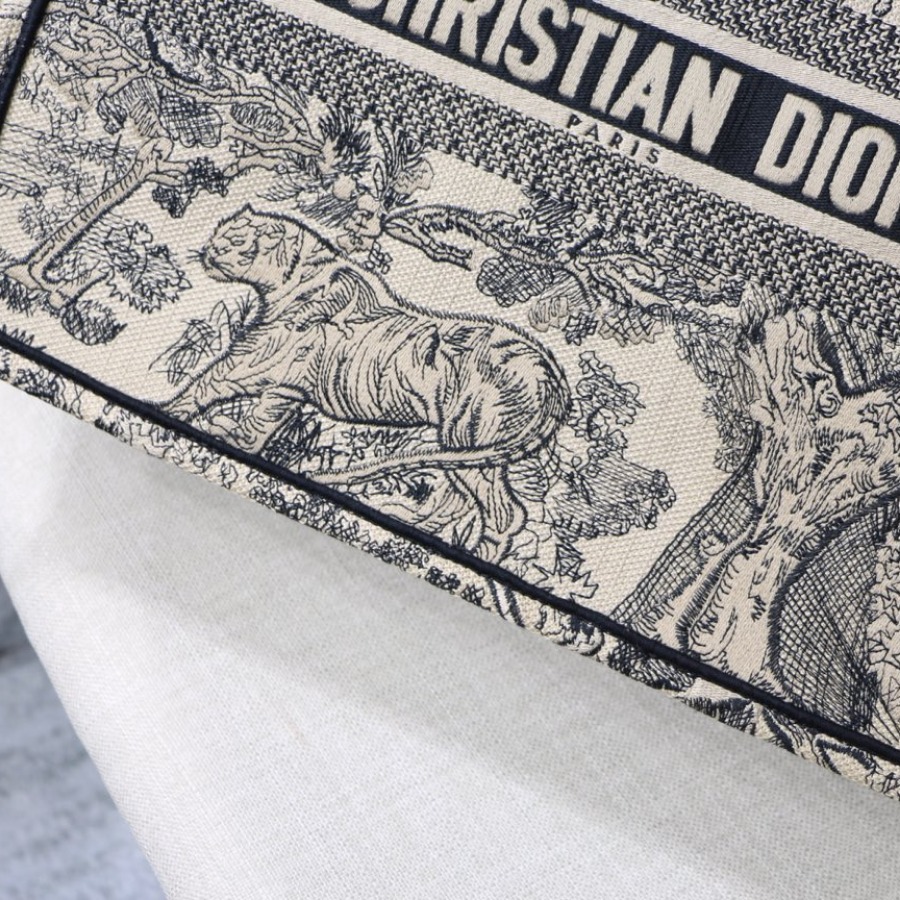 DIOR BOOK TOTE BAG IN EMBROIDERED CANVAS