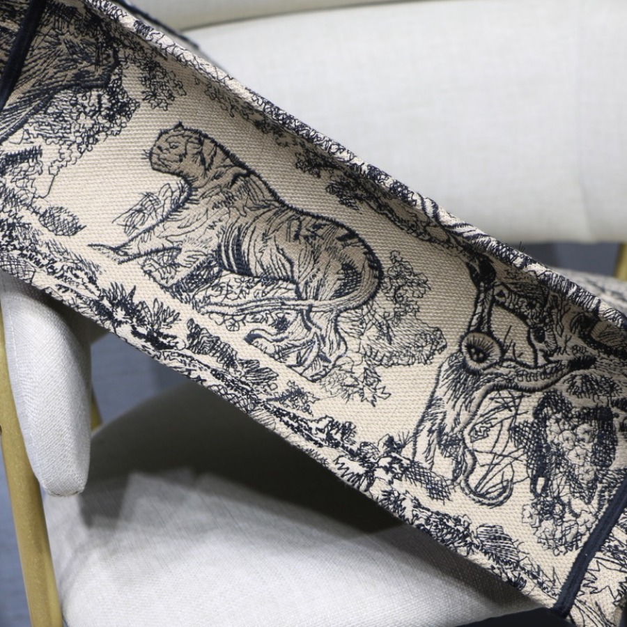 DIOR BOOK TOTE BAG IN EMBROIDERED CANVAS
