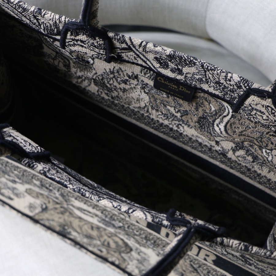 DIOR BOOK TOTE BAG IN EMBROIDERED CANVAS