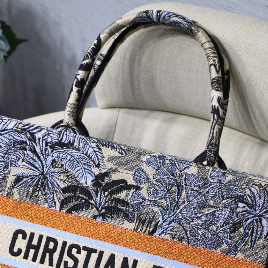 BLUE DIOR BOOK TOTE DIOR OBLIQUE BAG