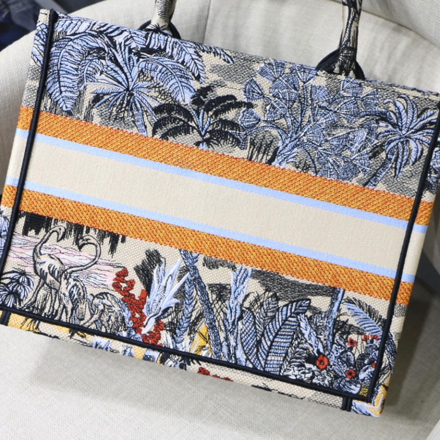 BLUE DIOR BOOK TOTE DIOR OBLIQUE BAG