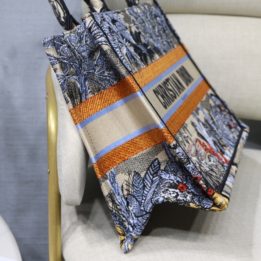 BLUE DIOR BOOK TOTE DIOR OBLIQUE BAG
