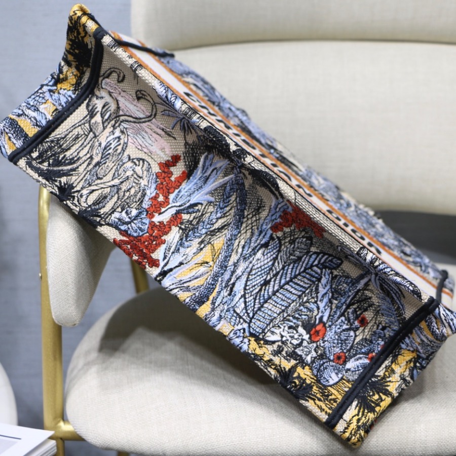 BLUE DIOR BOOK TOTE DIOR OBLIQUE BAG