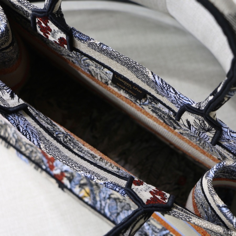 BLUE DIOR BOOK TOTE DIOR OBLIQUE BAG