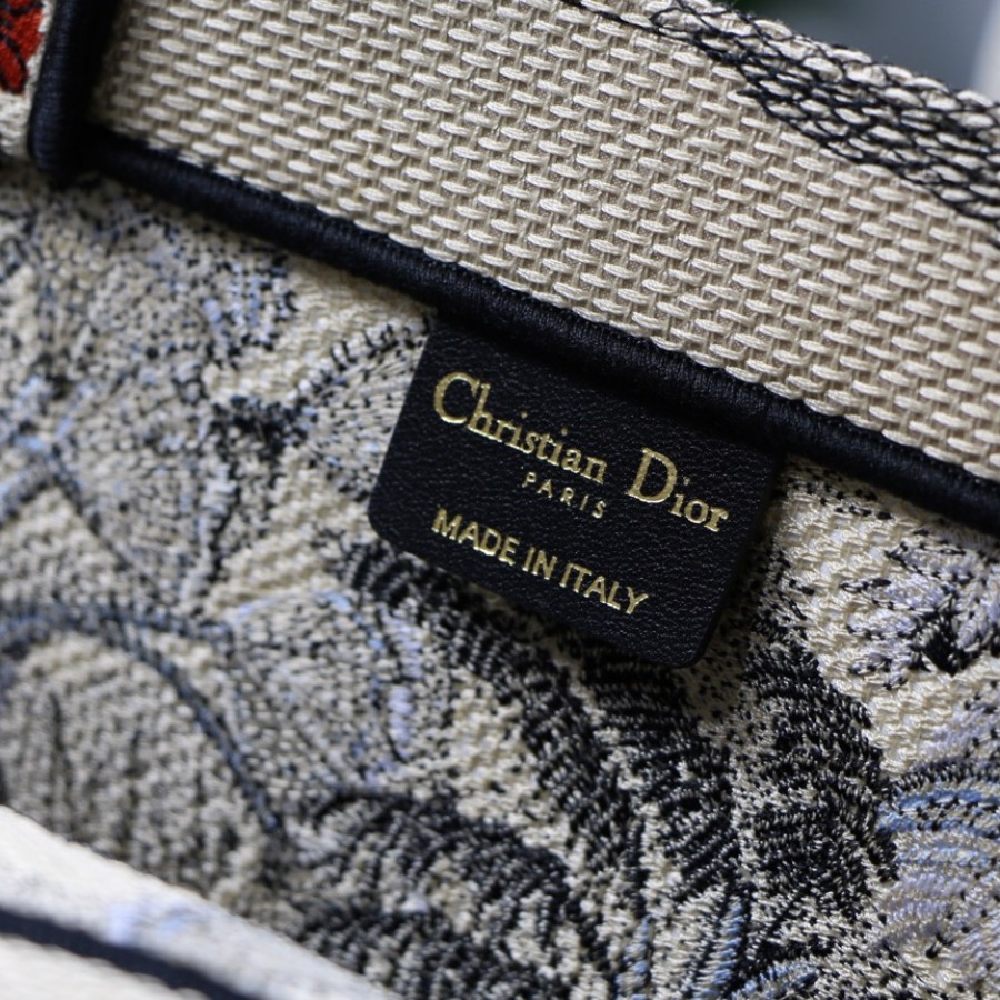 DIOR BOOK TOTE BAG IN EMBROIDERED CANVAS