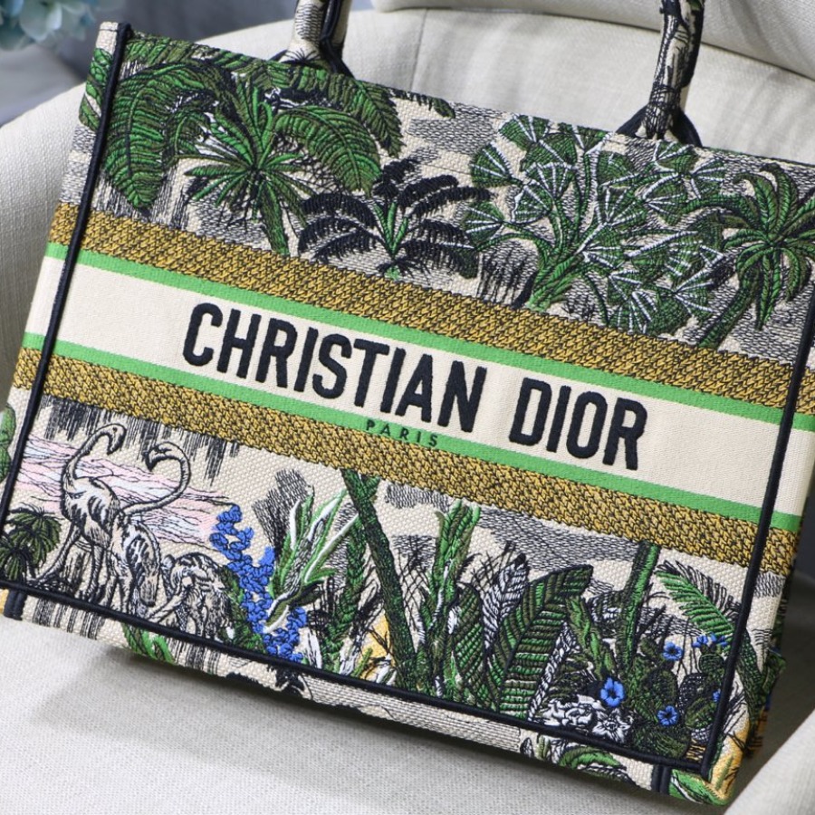 BLUE DIOR BOOK TOTE DIOR OBLIQUE BAG