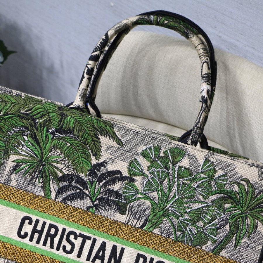 DIOR BOOK TOTE BAG IN EMBROIDERED CANVAS